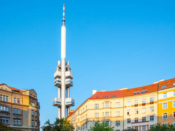 Zizkov Television Tower in Prague, Czech Republic.