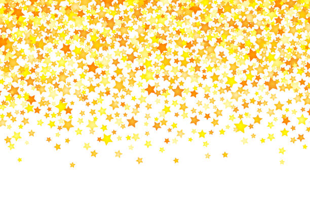 ilustraciones, imágenes clip art, dibujos animados e iconos de stock de vector amarillo estrellas elemento de fondo en estilo plano - bazaar abstract yellow multi colored