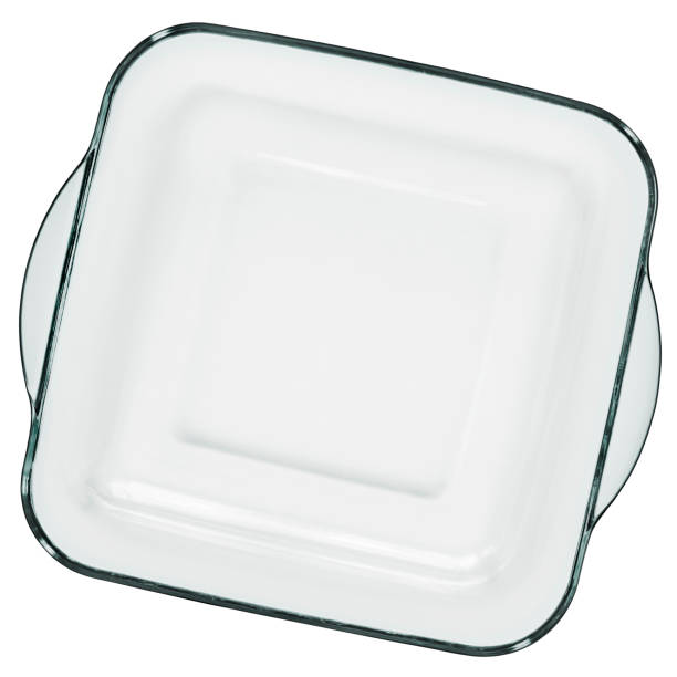 istock Rounded Square Heath Resistant Glass Casserole Baking Dish Isolated on White Background 1024029358