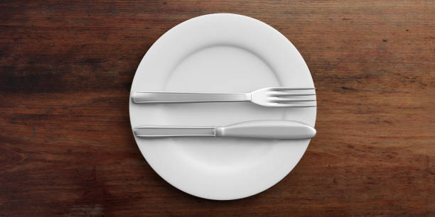 istock Place Setting, excellent signal, on wooden background. 3d illustration 1024045064
