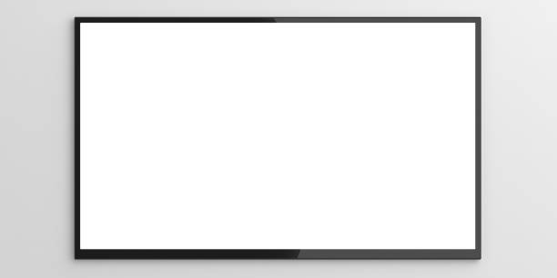 istock Wall tv on white background. 3d illustration 1024045132