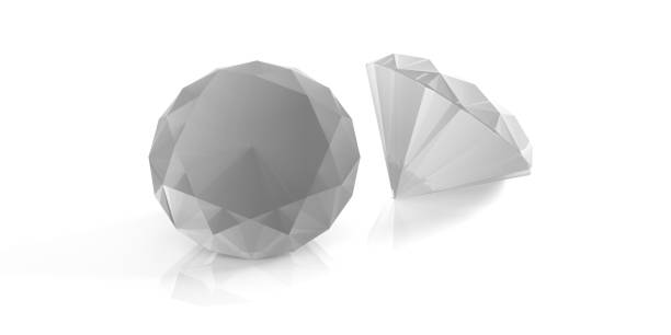 istock Diamonds isolated on white. 3d illustration 1024045328