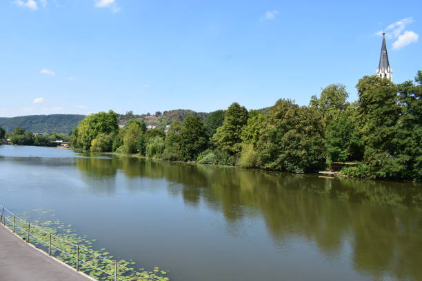istock river Lahn in old spa town 'Bad Ems' 1024045938
