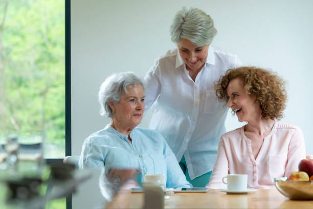 istock Senior Mother and two daughters portrait 1024048980
