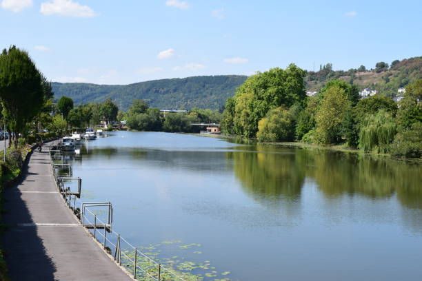 istock river Lahn in old spa town 'Bad Ems' 1024049256
