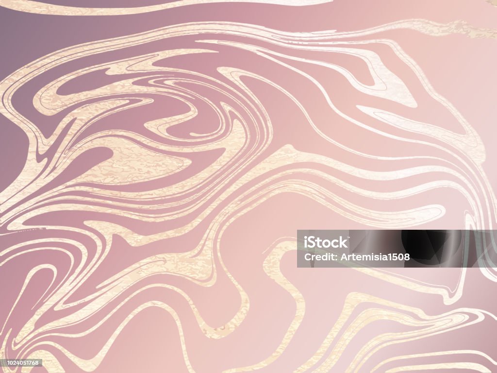 Vector rose gold marble background. Rose Gold metallic texture. Trendy template for holiday designs, party, birthday, wedding, invitation, web, banner, card Rose Gold stock vector