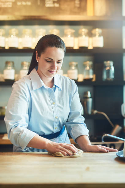 istock The cafe remains spotless under her management 1024055210