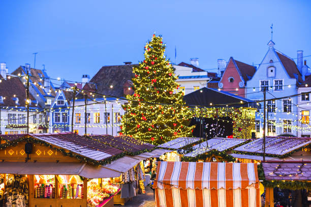 istock Christmas fair in Europe. Tallinn 1024064248