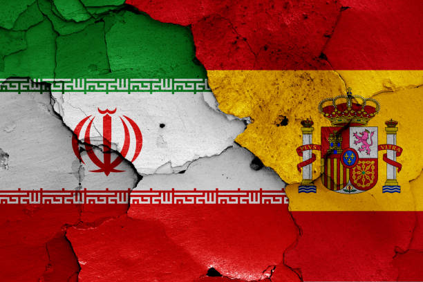 istock flags of Iran and Spain 1024069054