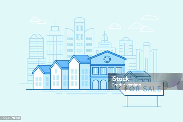 Real Estate And Mortgage Concept Stock Illustration - Download Image Now - House, Building - Activity, Home Insurance