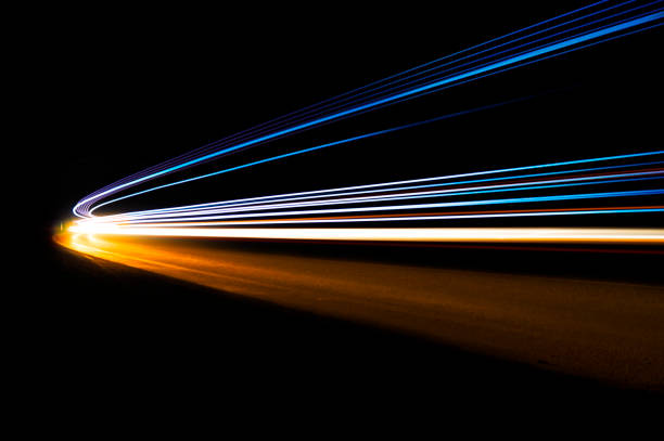 興味深いと抽象的な照明 - defocused blurred motion road street ストックフォトと画像
