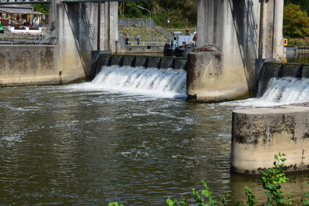 istock river lock of Lahn, Schleuse Nassau 1024088298