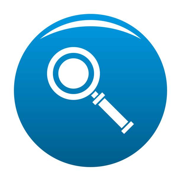 ilustraciones, imágenes clip art, dibujos animados e iconos de stock de vector de icono azul cursor lupa - pixelated cursor computer mouse backgrounds