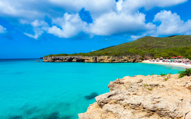 istock Paradise beach Grote Knip on tropical caribbean island, Curacao, Netherlands. Copy space for text. 1024095246