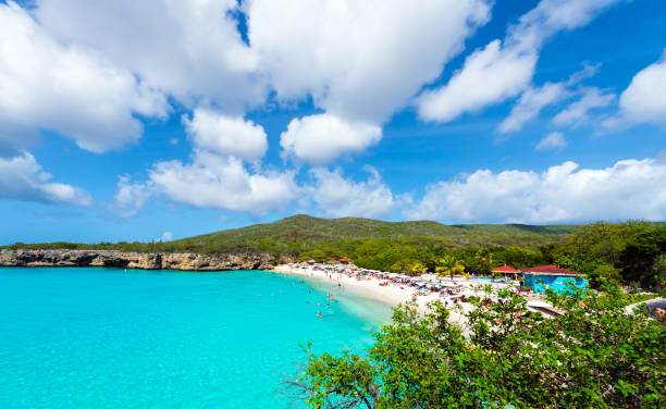istock Paradise beach Grote Knip on tropical caribbean island, Curacao, Netherlands. Copy space for text. 1024095410