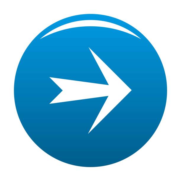 illustrations, cliparts, dessins animés et icônes de vecteur de flèche icône bleue - icon set arrow sign directional sign downloading