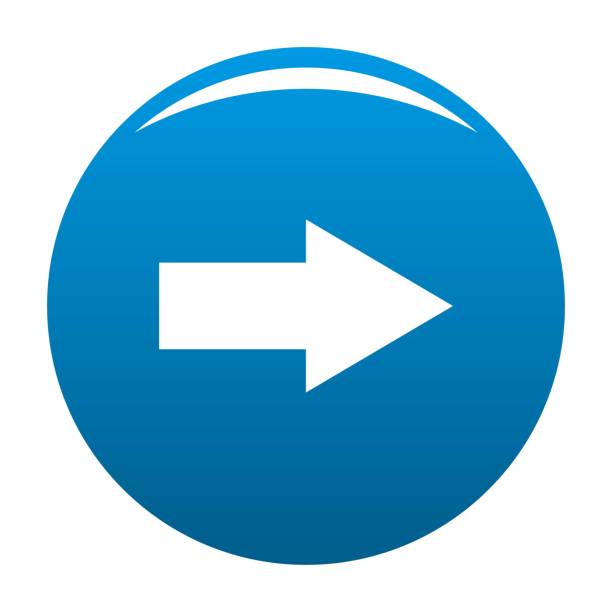 illustrations, cliparts, dessins animés et icônes de vecteur de flèche icône bleue - icon set arrow sign directional sign downloading