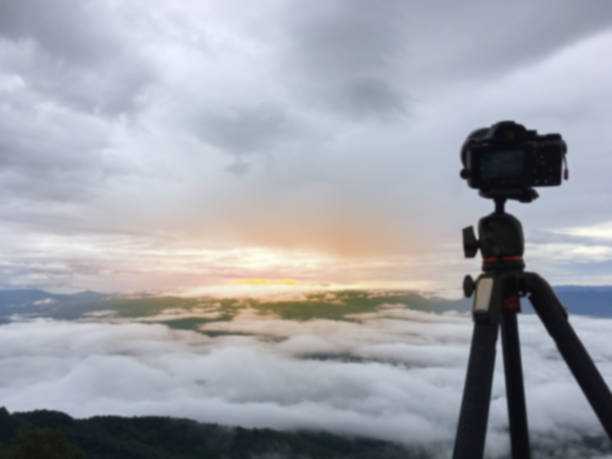 istock Imege the camera blur on the stand 1024102392