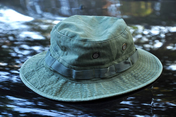 istock Green military boonie hat 1024102536