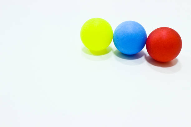 istock The red, blue and yellow ball on the white background 1024110182