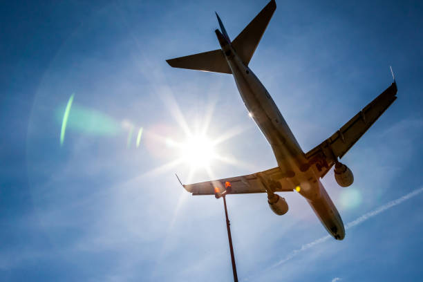 istock Large jetliner airplane coming in for landing. 1024110316