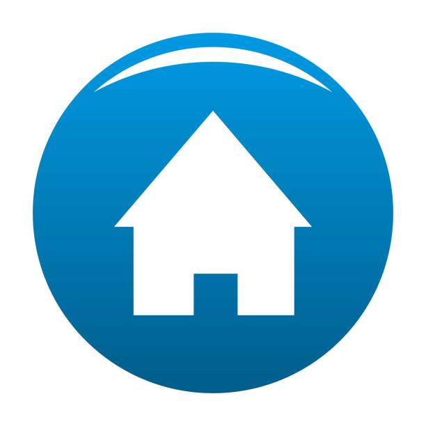 青い家のアイコン ベクトル - vector web page internet backgrounds点のイラスト素材／クリップアート素材／マンガ素材／アイコン素材