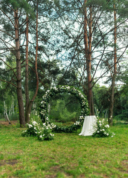 istock Wedding decoration in the garden. Modern wedding 1024117204