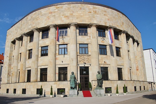 Official building of the Serbian community in Banja Luka, Bosnia and Herzegovina, South-East Europe.