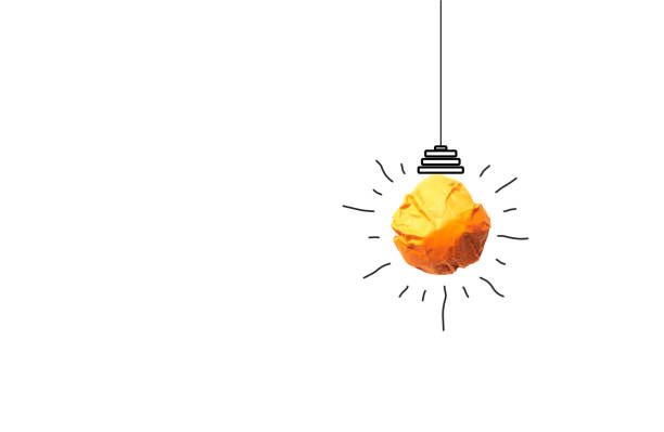 istock Paper make to light bulb for idea power energy concept on white background. 1024128938