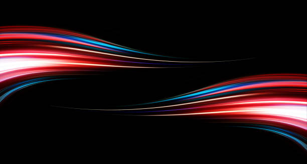 istock Abstract background of long exposure tale light on black ,Technology background 1024131038