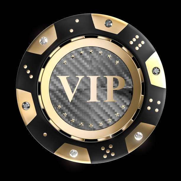 golden vip casino chip 3d