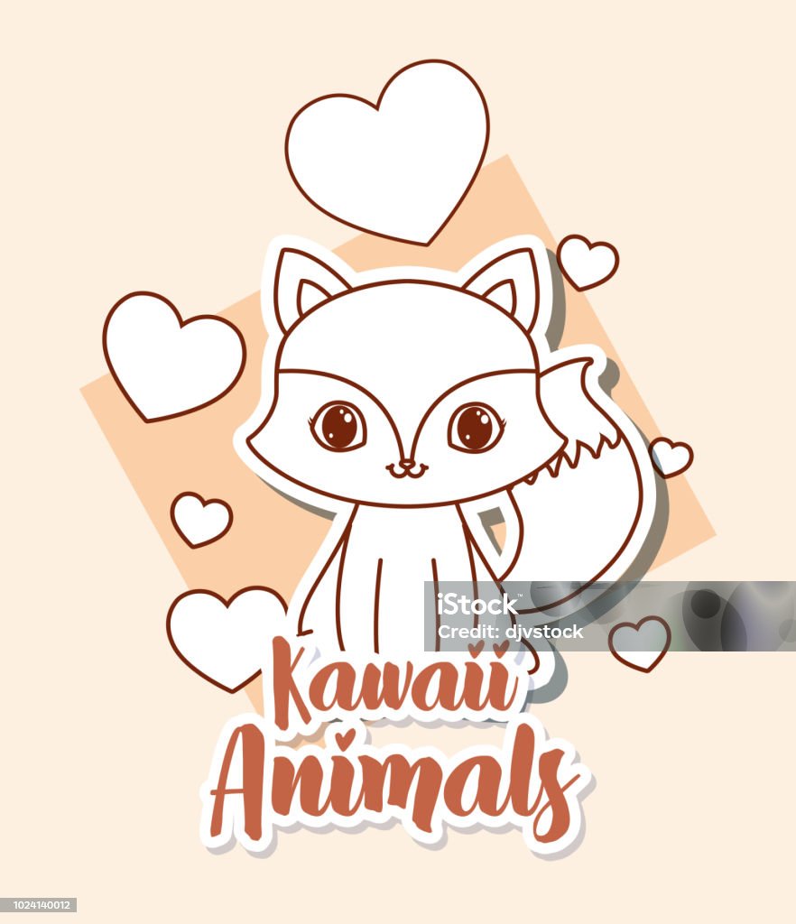 Vetores de Desenho De Animais Kawaii e mais imagens de Animal - Animal,  Beleza, Boca - iStock