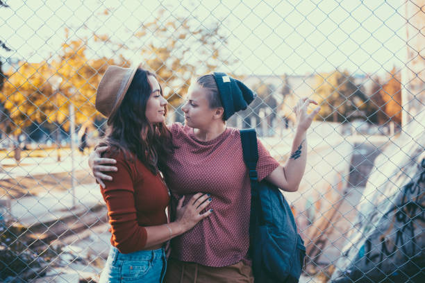 istock Lesbian couple face to face 1024145520