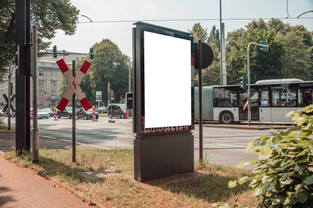 istock Blank billboard at street 1024153186