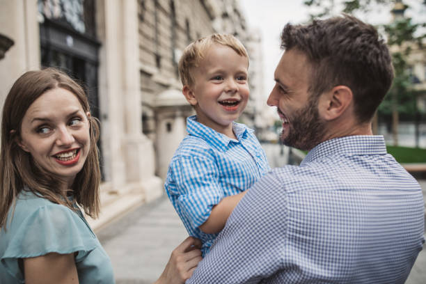 istock Family in summer walk 1024155820