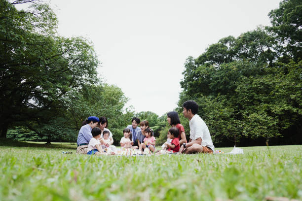 istock multi family enjoying picnic in the park 1024156010