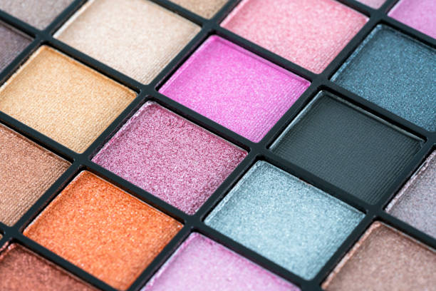 istock Close up shimmer colorful eye shadow palette 1024157088