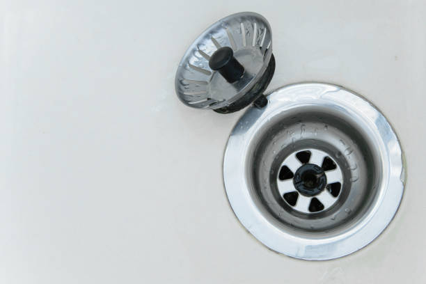 istock Top view of stainless sink strainer, space for text 1024163250