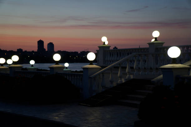 Streetlight halogen lamp, night illumination