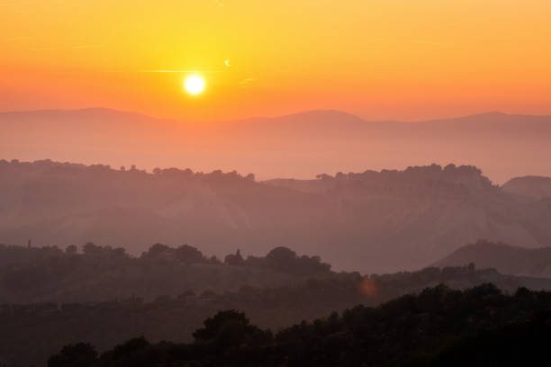 istock Beautiful sunrise at mountain landscape in summer. 1024171968