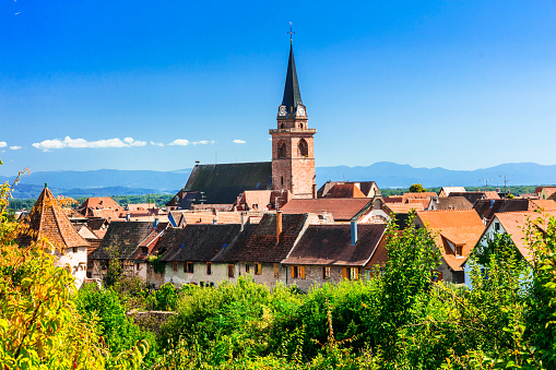Alsace - popular tourist destination in France, famous for beautiful villages and wine