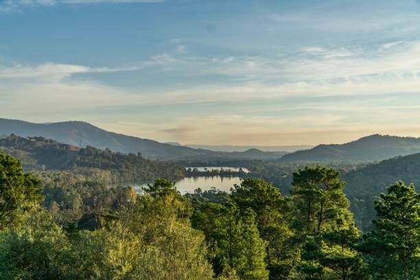 yarra valley river next to lake eildon - victoria state imagens e fotografias de stock