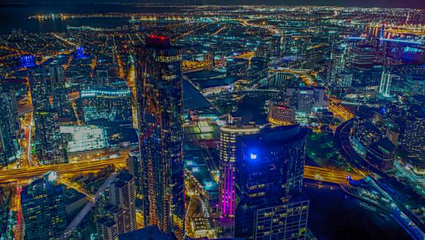 istock Melbourne City at night in Australia 1024188524