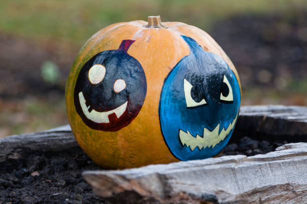 istock Carved and Painted Halloween pumpkin 1024193634