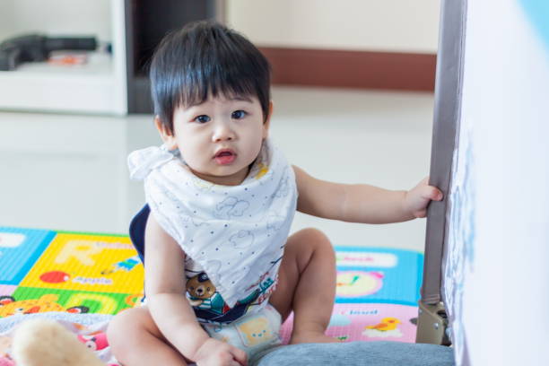istock Baby happy playing in the house 1024197790