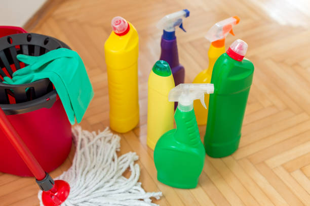 istock Cleaning products on floor 1024221044