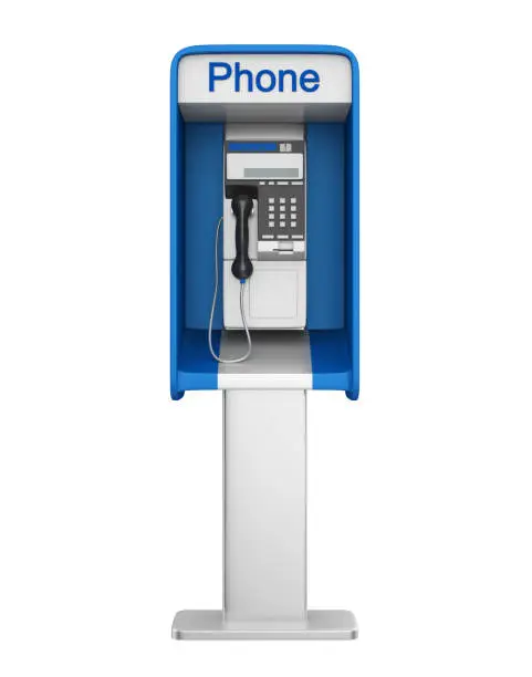 Photo of Payphone Booth Isolated