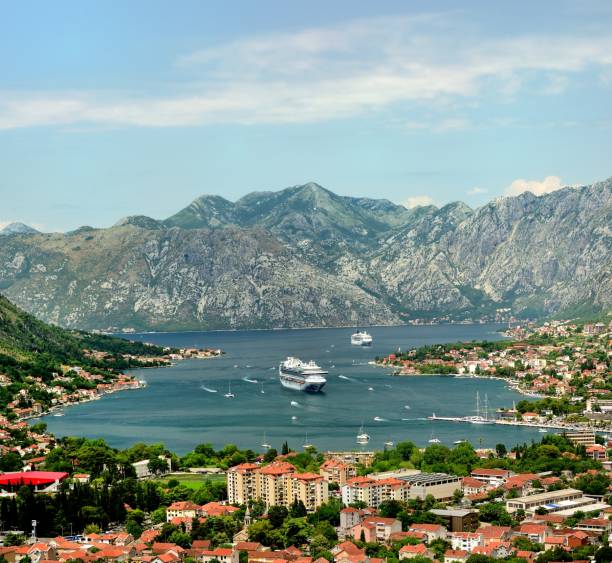 istock Cruise ships at tender in Kotor Bay 1024233438