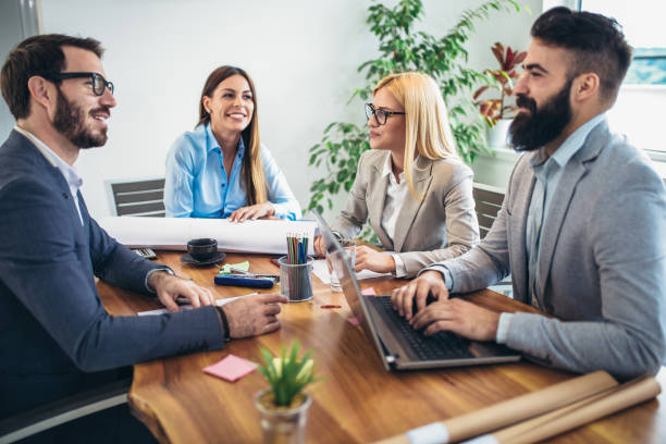 istock Business people working together on project and brainstorming in office 1024238622