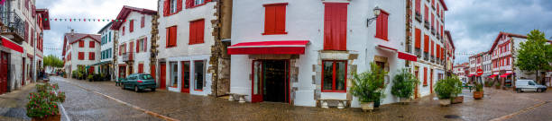 Panoramic view of Espelette village in France